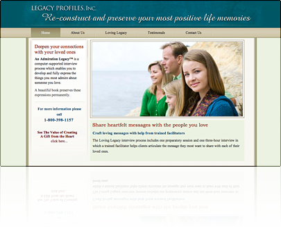 Legacy Profiles Example Website Development