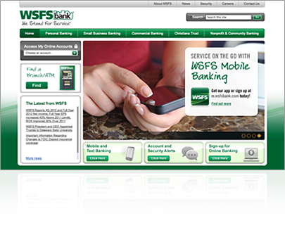 WSFS Bank WSFS Bank Example Website Development