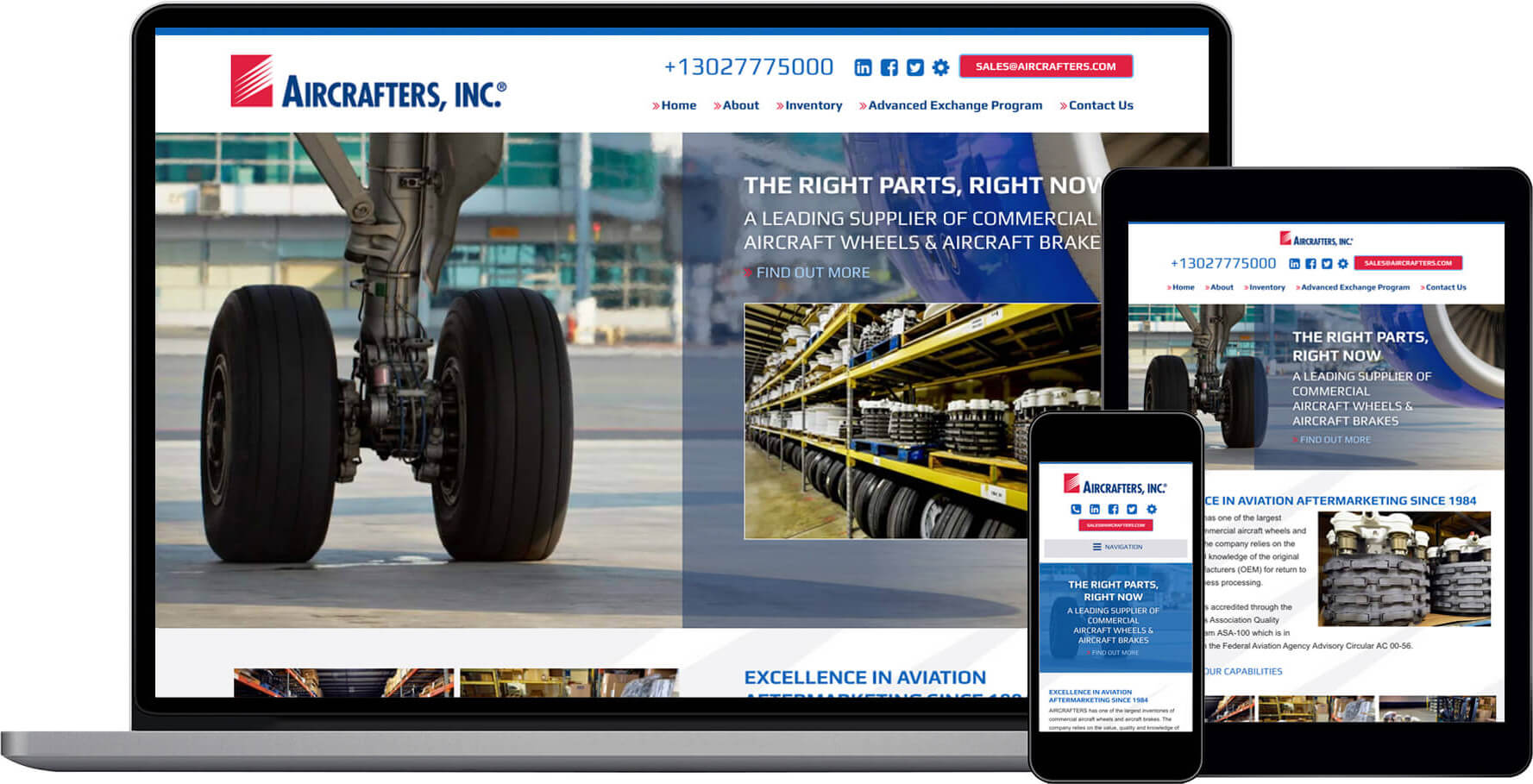 Aircrafters, Inc Responsive Website Design