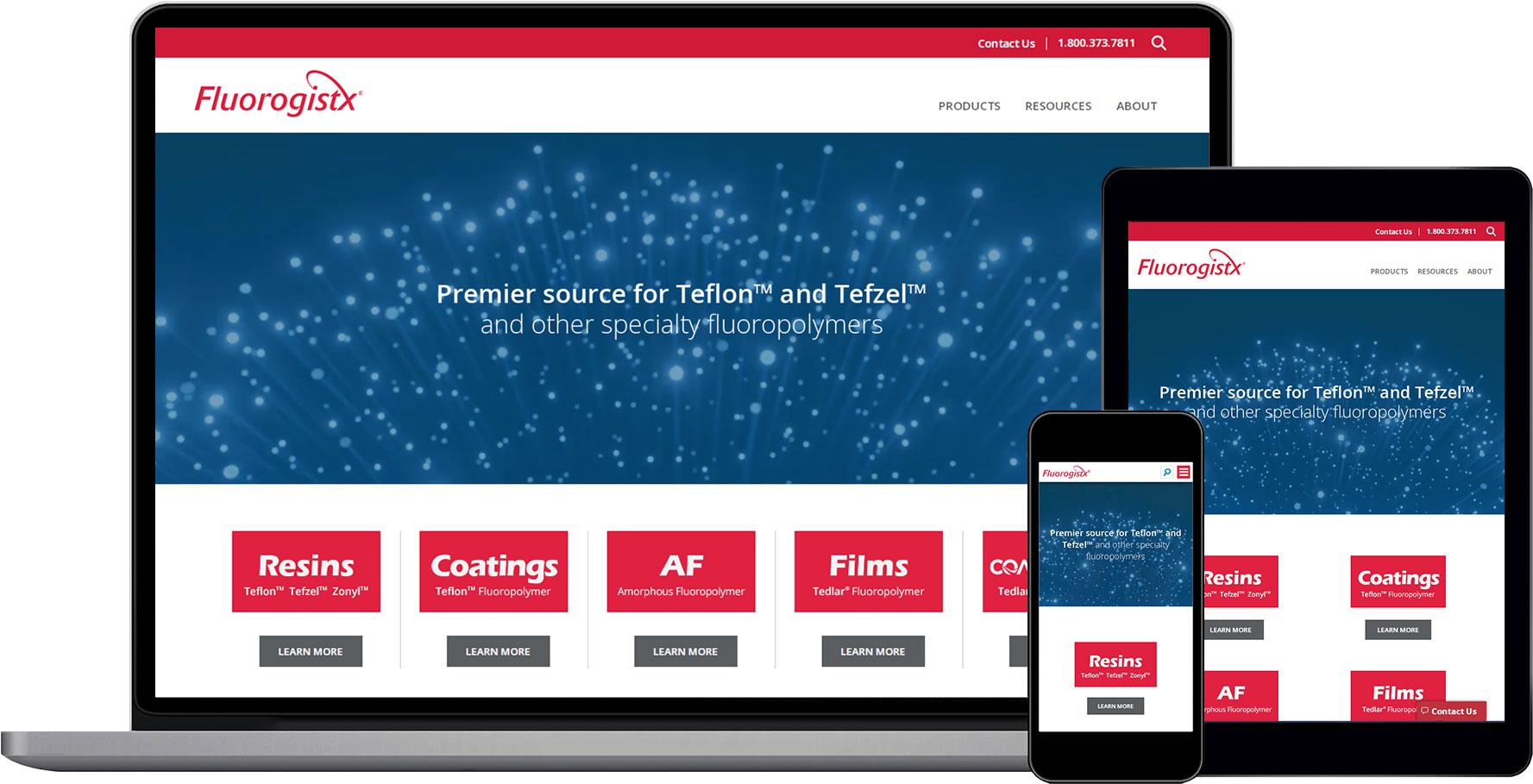 Fluorogistx Teflon & Tefzel Resins and Coatings Web Development