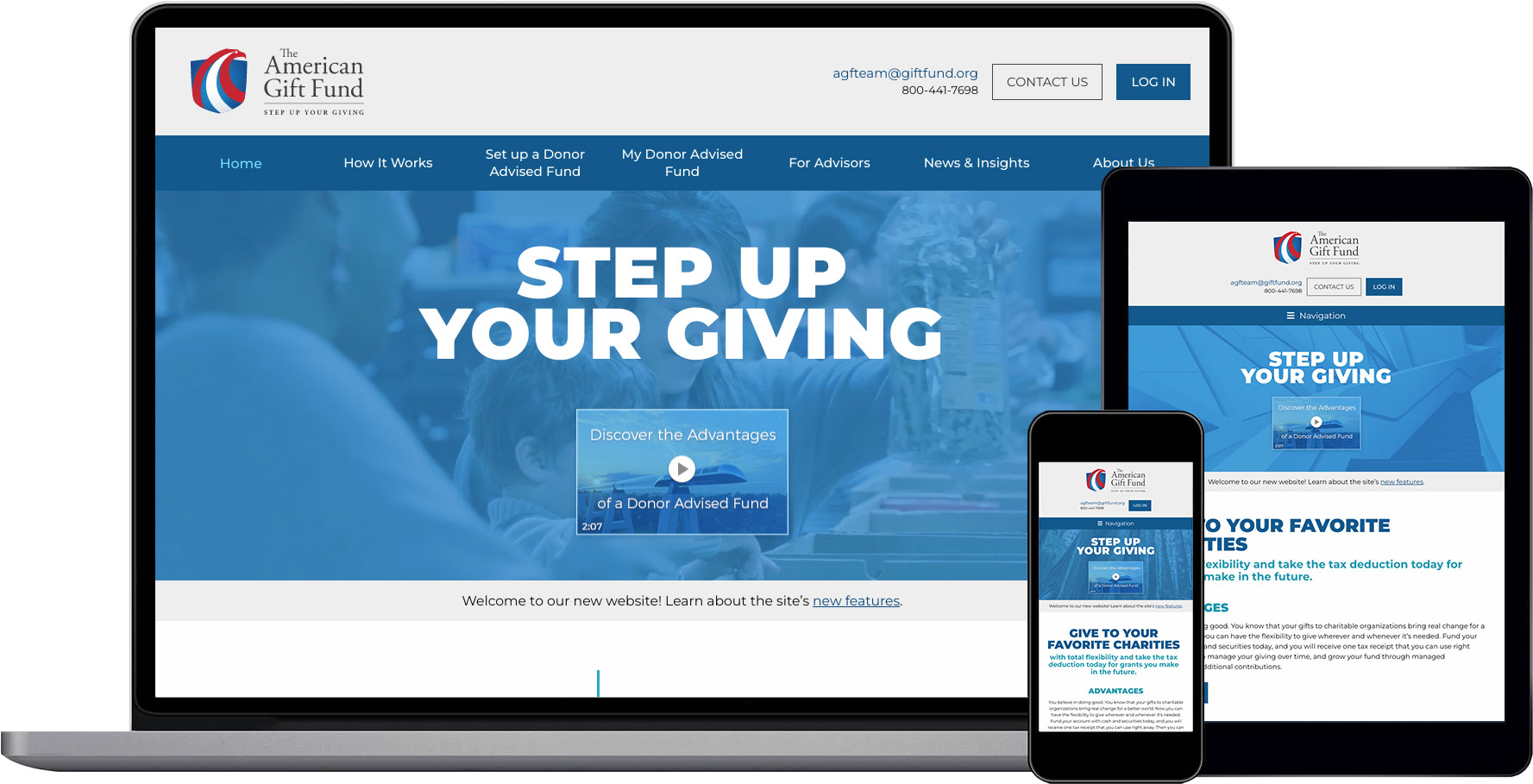 American Gift Fund Donor Advised Funds Responsive Website Design