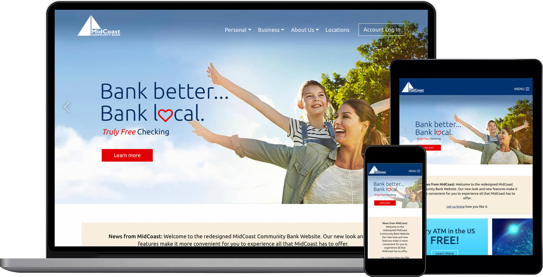 MidCoast Community Bank Responsive Website Design