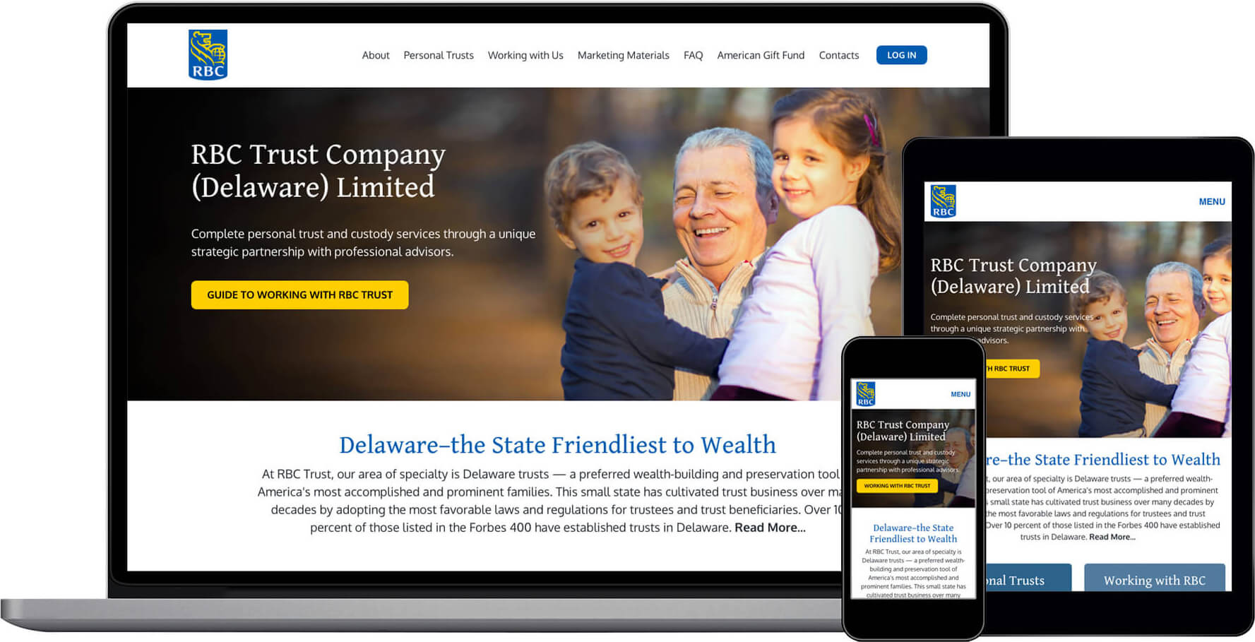 RBC Trust Company Responsive Website Design