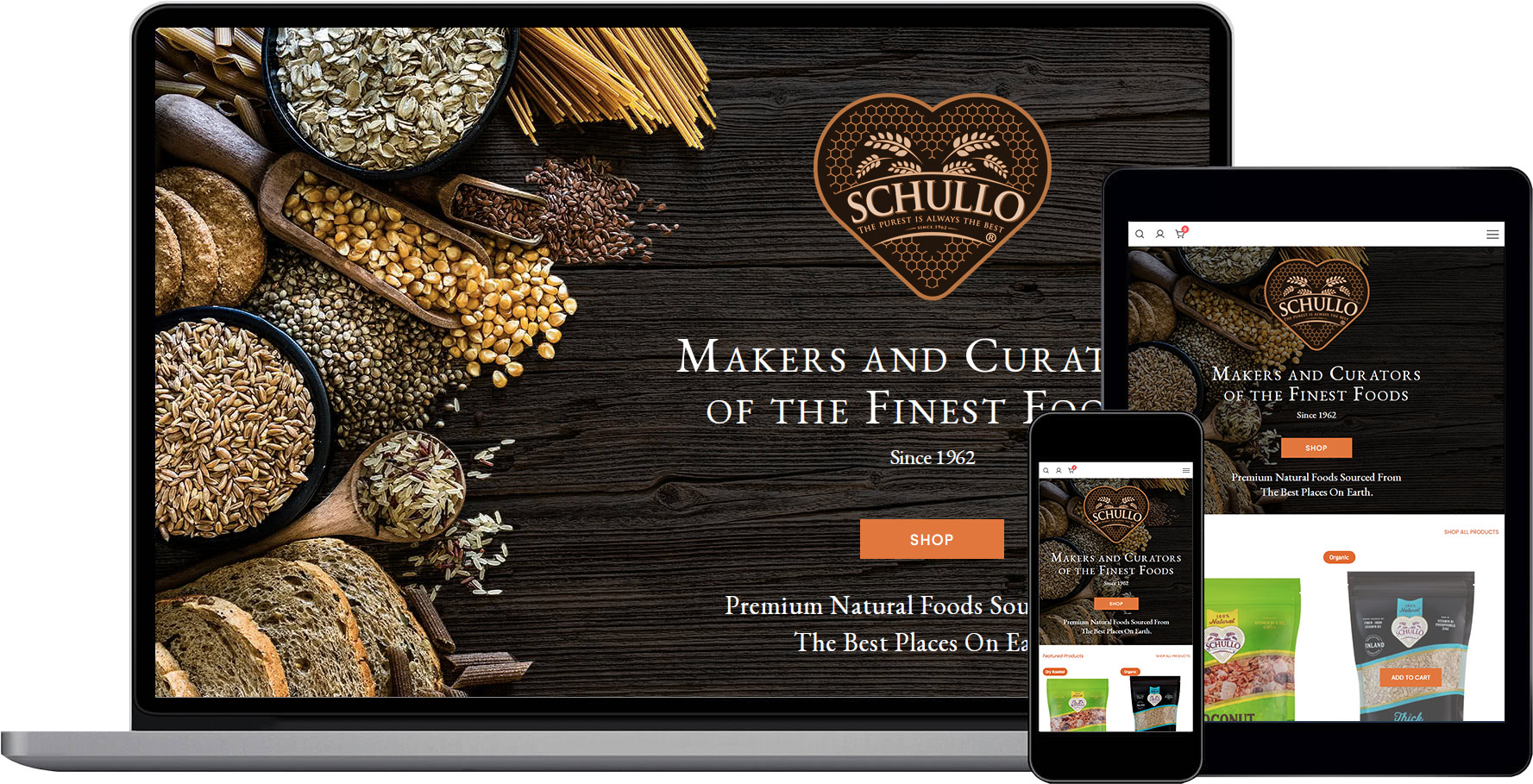 Schullo Premium Natural Foods Responsive Website Design